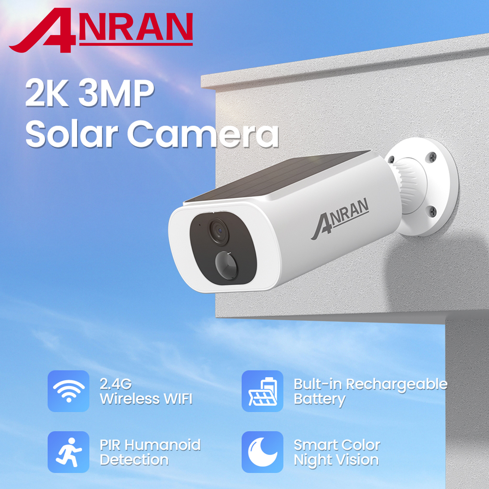Smart Home Imou - ANRAN Outdoor Solar Security Camera with