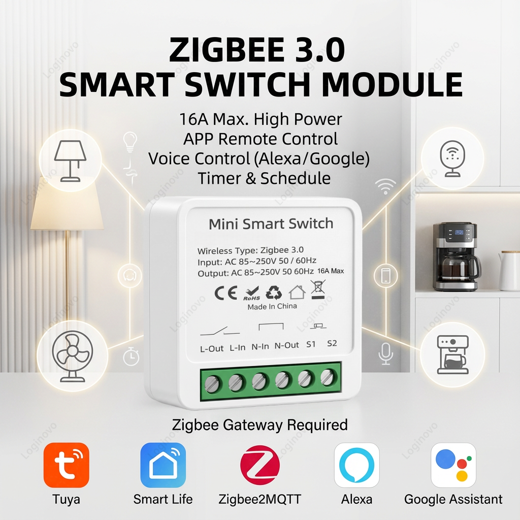 Smart Home Wifi Hub - Zigbee 3.0 Mini Smart Switch Module