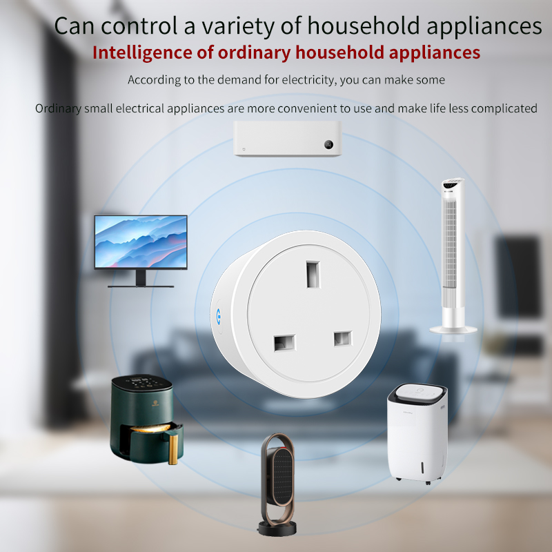 Tuya UK-Style Round Plug 16A W - Smart Home Or Smart Home recension och pris