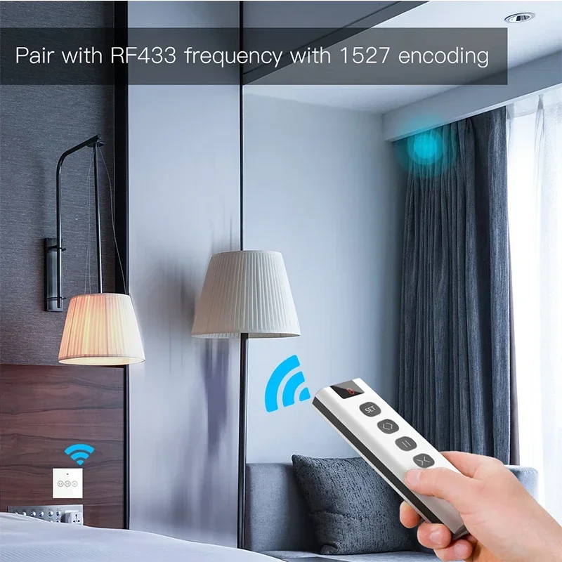 9 /1 Channel RF433 Remote Cont - Smart Home Blinds recension och pris