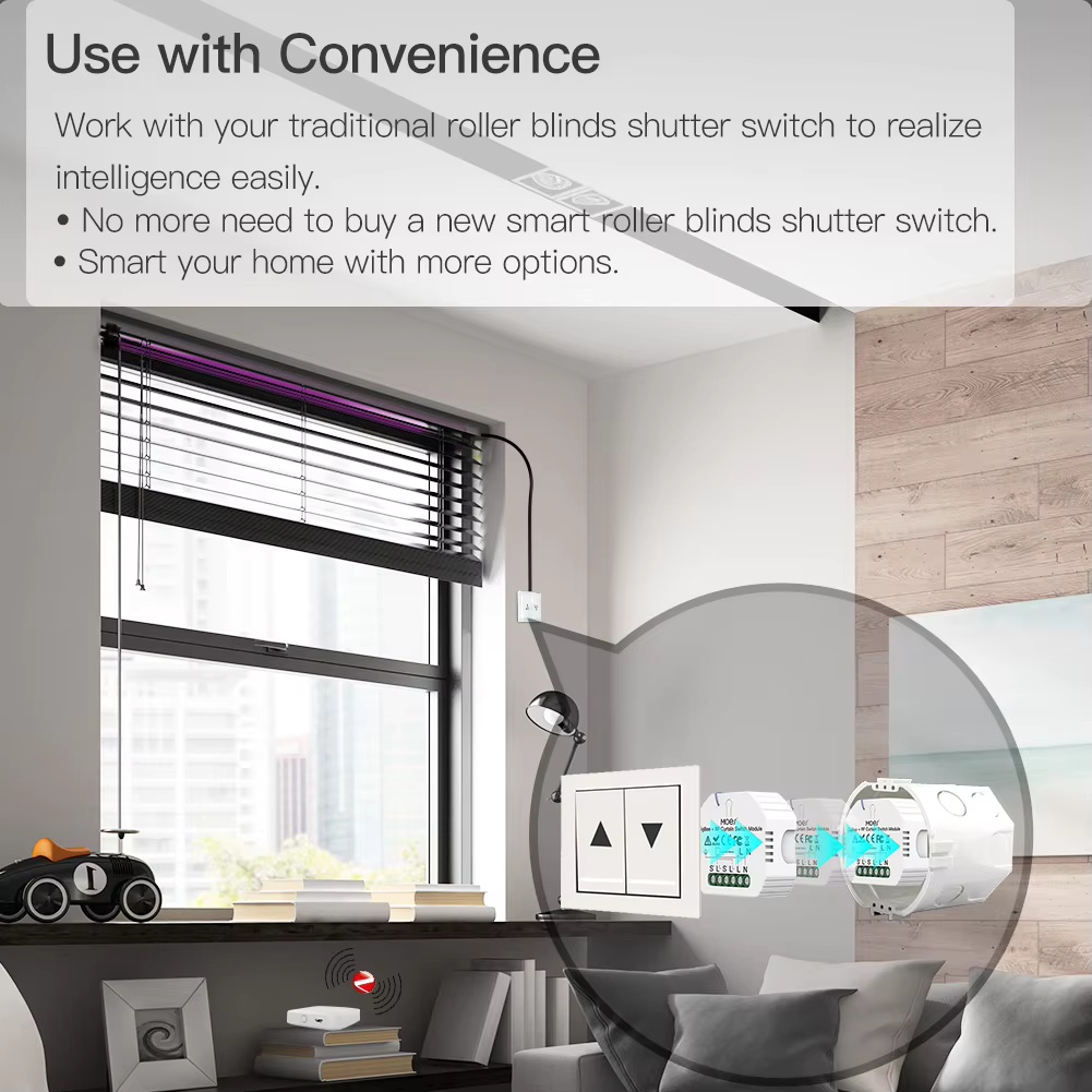 MOES ZigBee Smart RF433 Curtai - Smart Home Blinds recension och pris