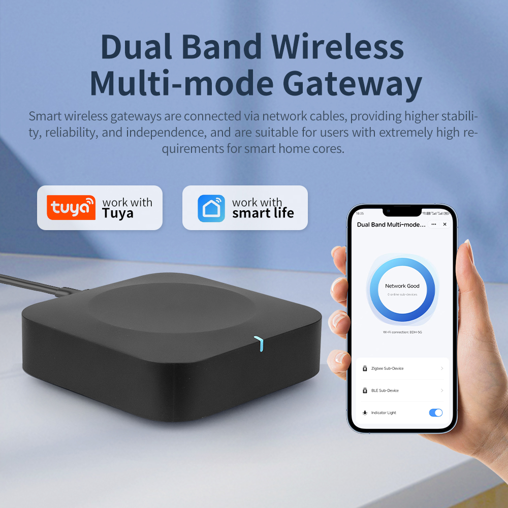 Tuya Dual-Band Gateway 2.4G/5G - Smart Home Wifi Hub recension och pris