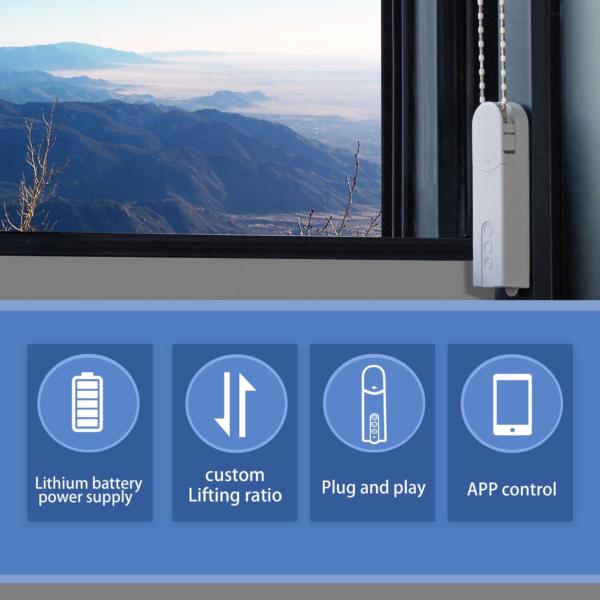 WiFi Electric Blind Roller Mot - Smart Home Blinds recension och pris
