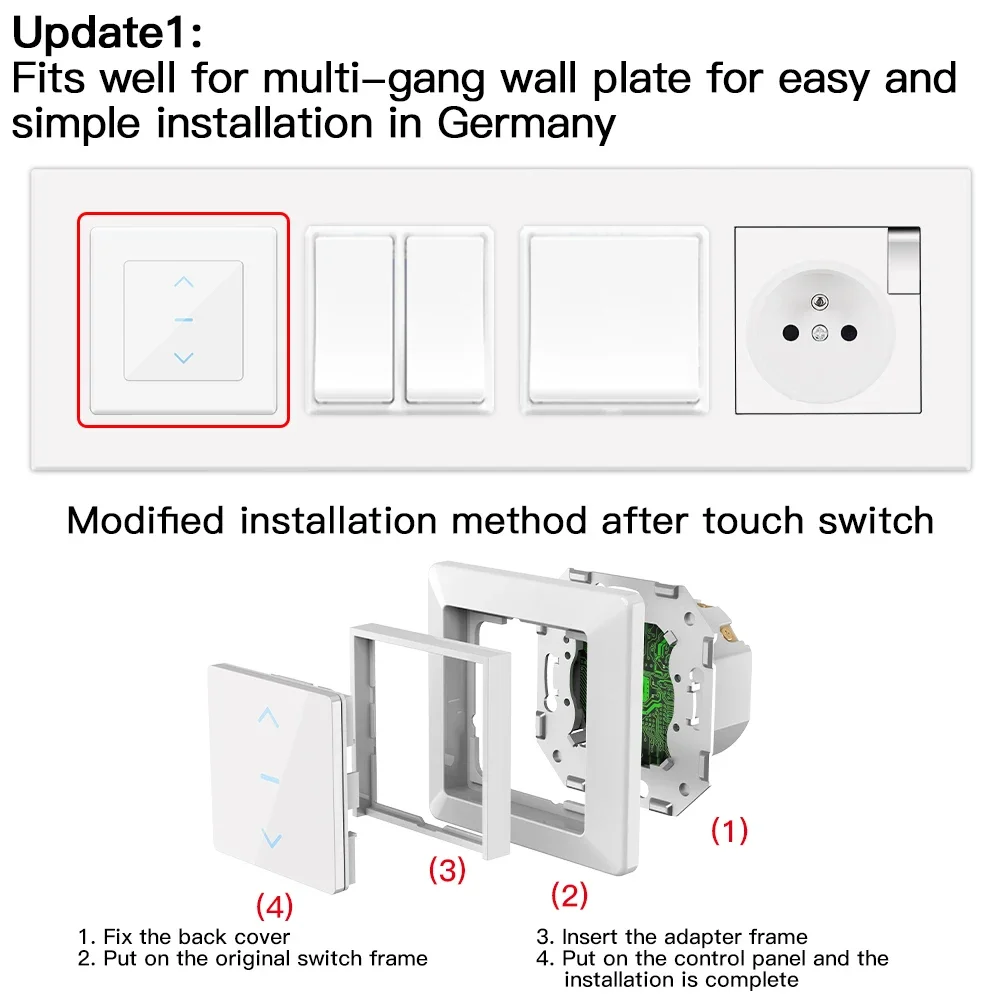MOES Touch Design WiFi Smart C - Smart Home Blinds recension och pris