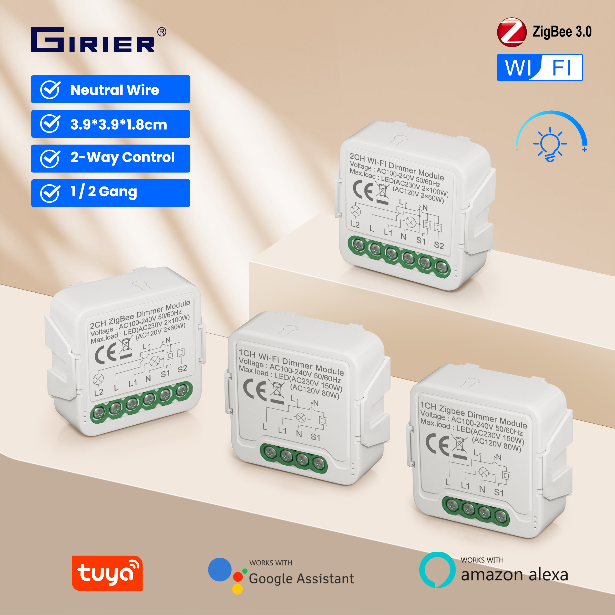 GIRIER Tuya Smart WiFi ZigBee  - Smart Home Zigbee recension och pris