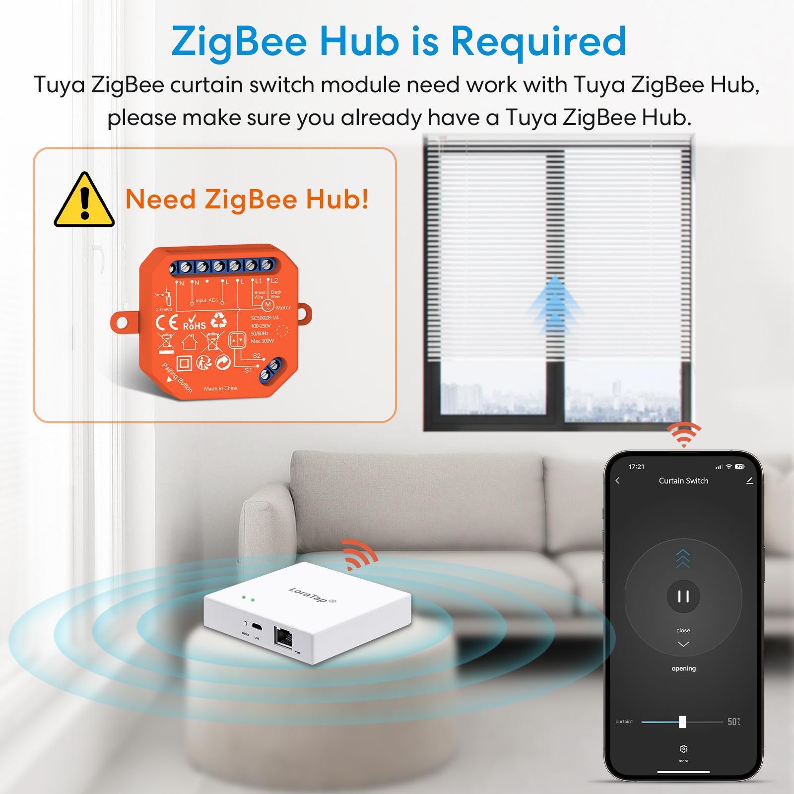 LoraTap ZigBee Blinds Sunshade - Smart Home Blinds recension och pris