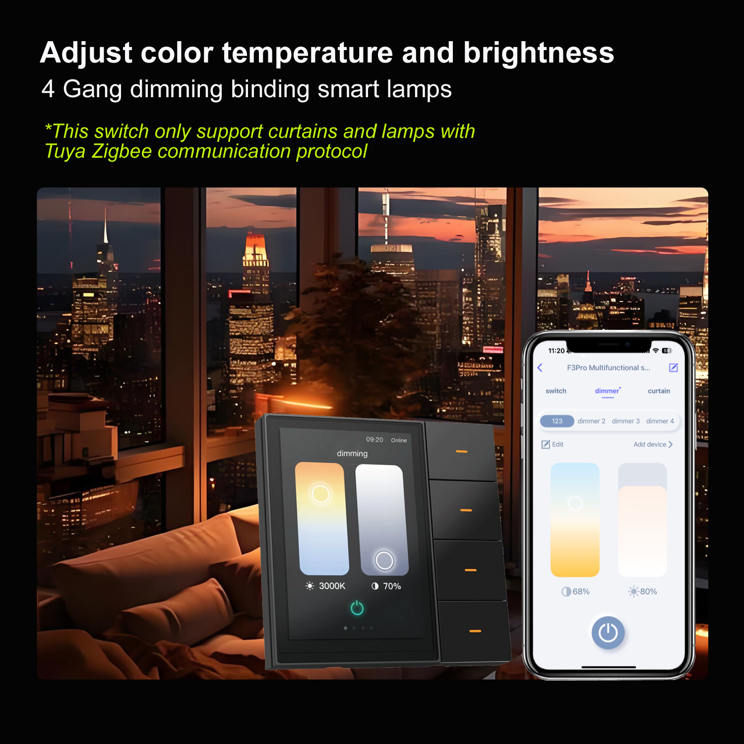F3-pro Tuya Smart Panel ZigBee - Smart Home Zigbee recension och pris