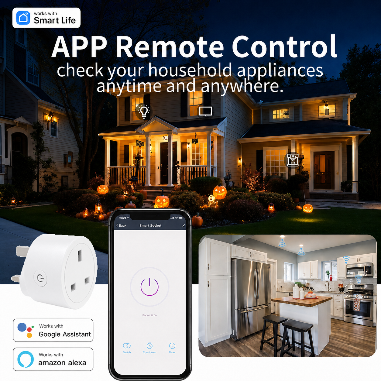Tuya UK-Standard Smart Plug Wi - Smart Home Or Smart Home recension och pris