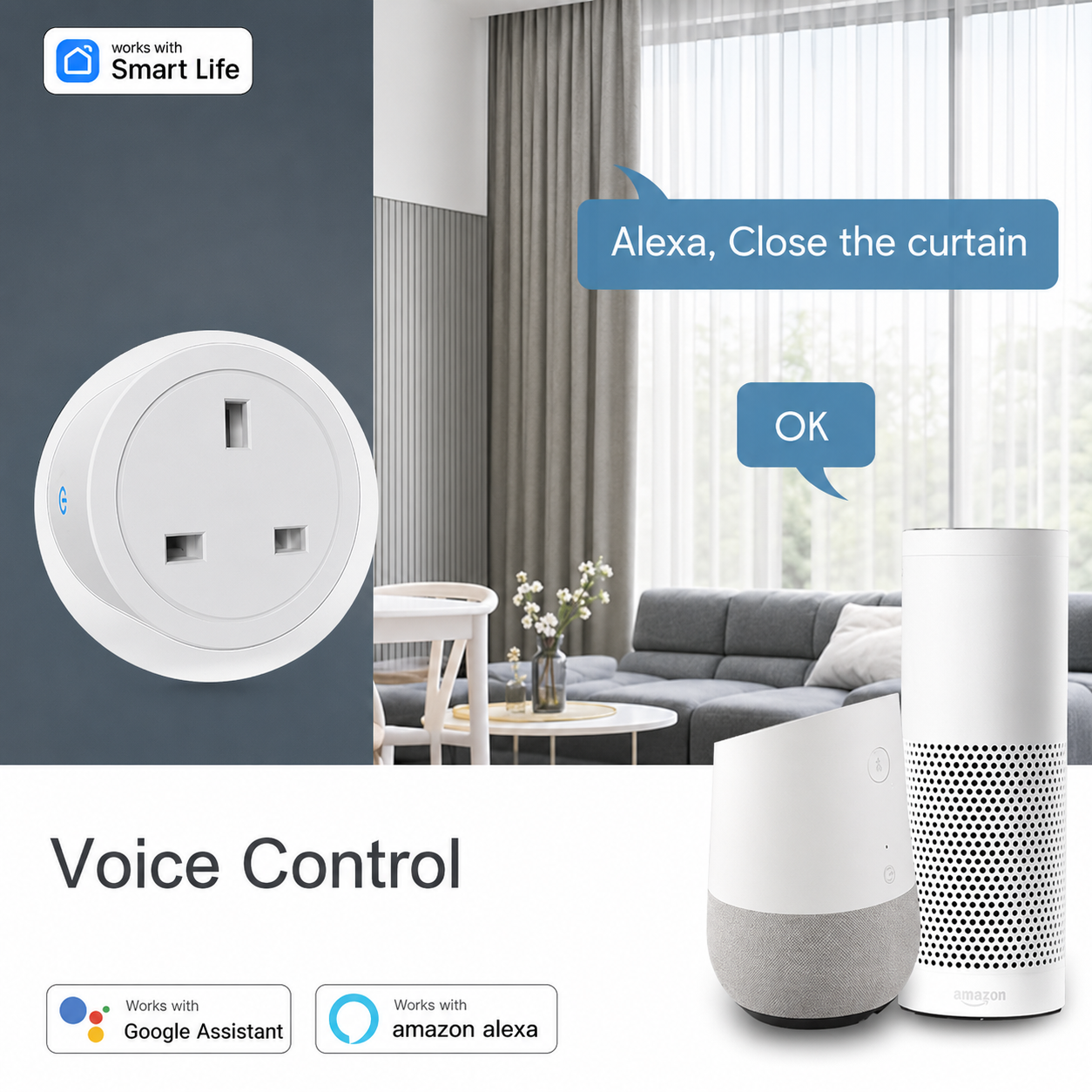 Tuya UK-Standard Smart Plug Wi - Smart Home Or Smart Home recension och pris