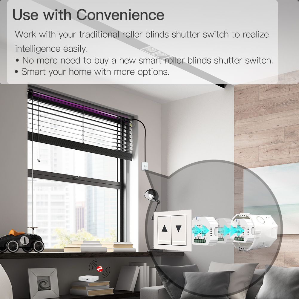 MOES ZigBee Smart RF433 Curtai - Smart Home Blinds recension och pris