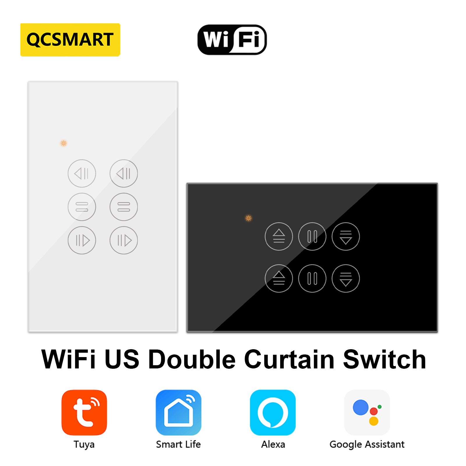 QCSMART WiFi Double Curtain US - Smart Home Blinds recension och pris