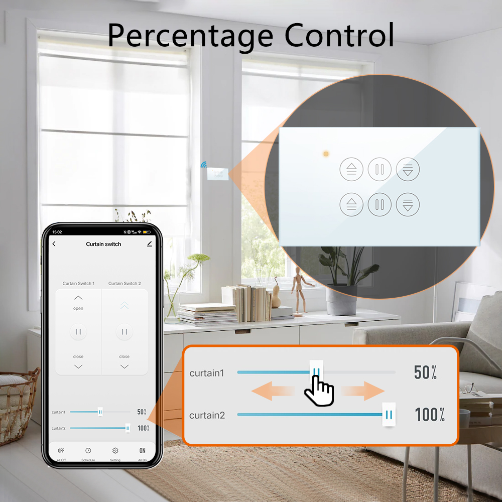 QCSMART WiFi Double Curtain US - Smart Home Blinds recension och pris