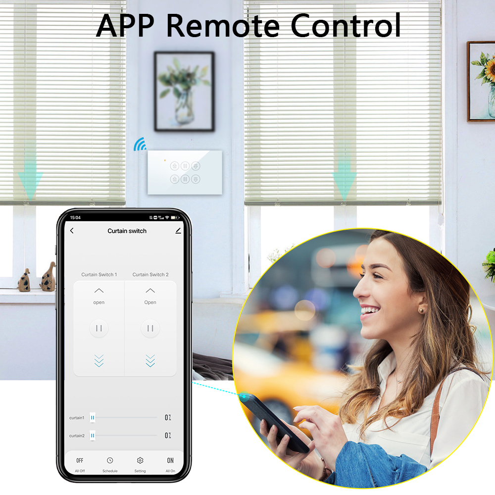 QCSMART WiFi Double Curtain US - Smart Home Blinds recension och pris