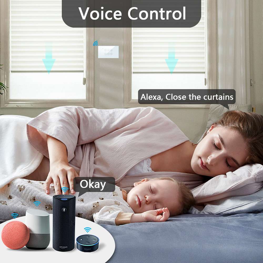 QCSMART WiFi Double Curtain US - Smart Home Blinds recension och pris