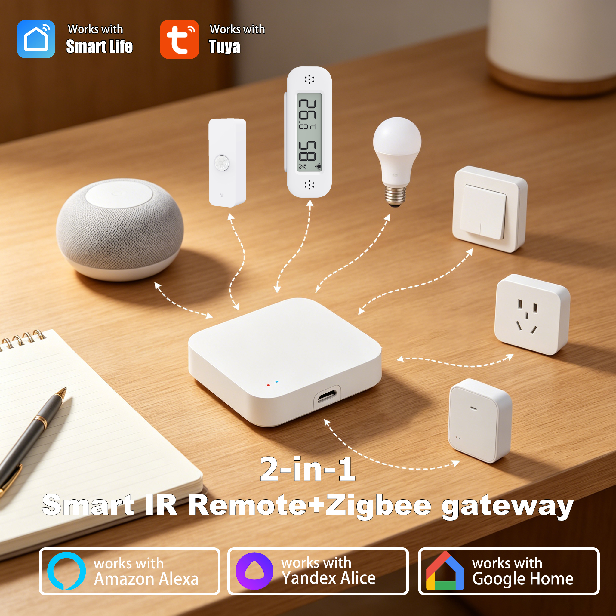 Tuya Zigbee 3.0 Gateway IR Rem - Smart Home Wifi Hub recension och pris
