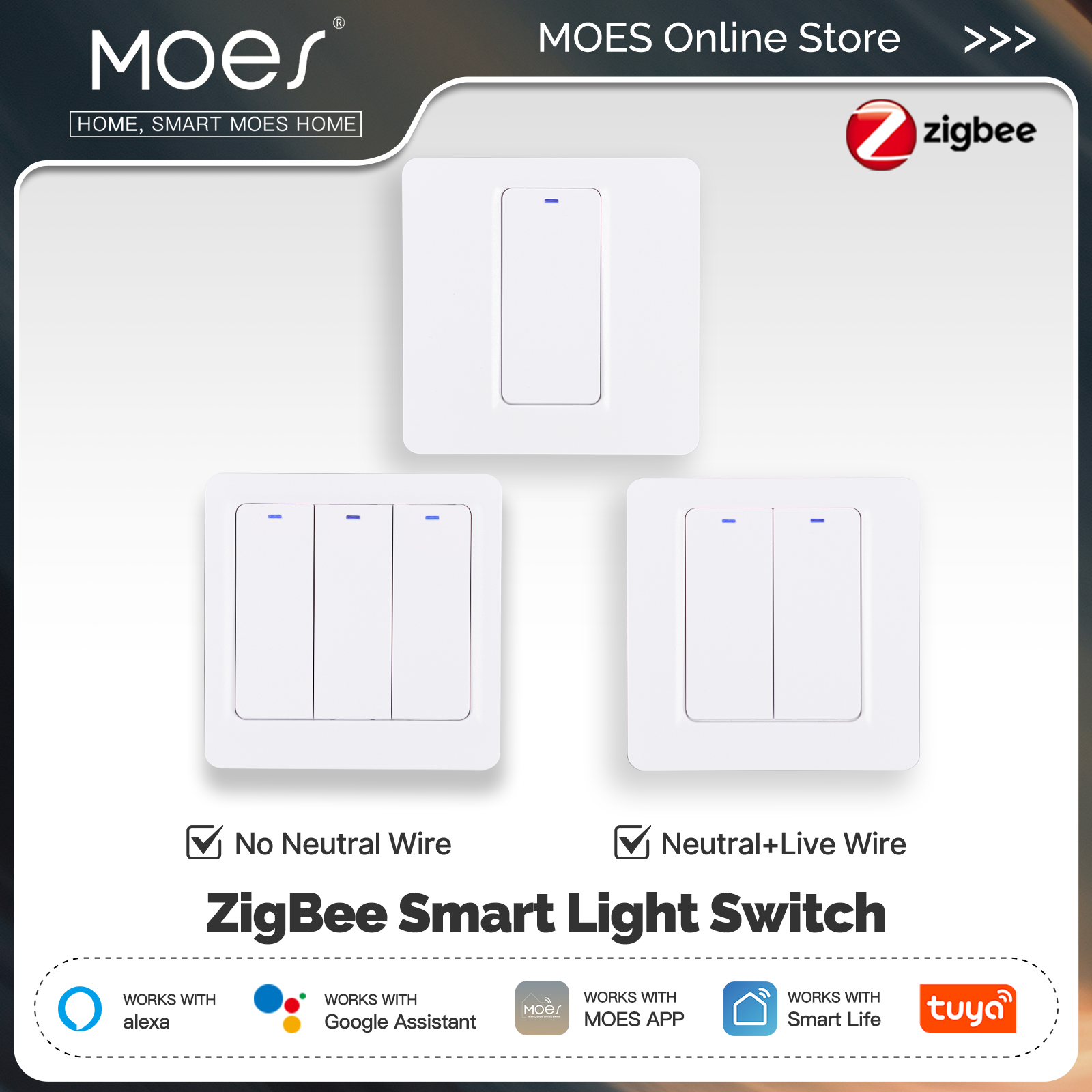 MOES ZigBee Smart Light Switch - Smart Home Zigbee recension och pris